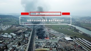 Grossbrand Rothrist im Zeitraffer 4K [upl. by Anihpesoj]