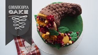 Cornucopia Cake with Buttercream Flowers  Satisfying Cake Decorating  Greggy Soriano [upl. by Henrie59]