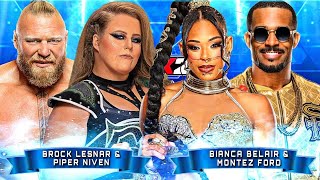 WWE 2K24  Brock Lesnar amp Piper Niven Vs Bianca Belair amp Montez Ford [upl. by Sterrett653]