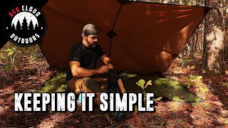 Simple Minimal Camp Using An Oilskin Tarp [upl. by Bindman]