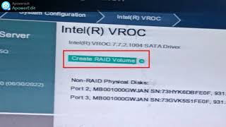 How to config RAID 1 VROC controller on HPE Gen10 plus V2 [upl. by Ueih]