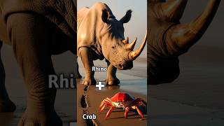 Amazing Animal Fusion Hybrid Rhino plus crab hybrid with Other Animal Speciesanimals short [upl. by Savage783]