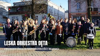 Leska Orkiestra Dęta podczas obchodów Święta Niepodległości w Lesku [upl. by Abigale543]