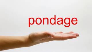 How to Pronounce pondage  American English [upl. by Nhguavaj]