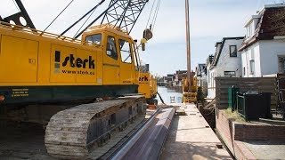 Sterk  Damwand Drukken met een Silent Piler Damsterdiep Appingedam [upl. by Adnesor]