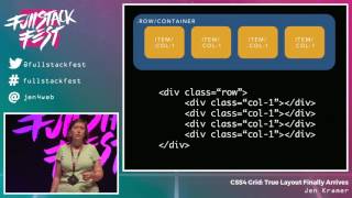 CSS4 Grid True Layout Finally Arrives Jen Kramer  Full Stack Fest 2016 [upl. by Nerrawed]