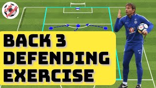 Back 3 defending drill [upl. by Aekahs]