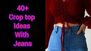 crop top ideas with jeans 👖👖 2024 collection [upl. by Sherj537]