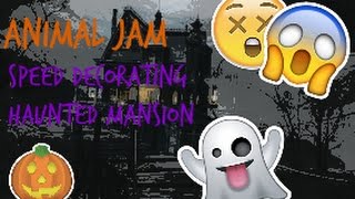 2016 Animal Jam  Speed Decorating Haunted Mansion Den Members [upl. by Richara]