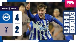 PL Extended Highlights Brighton 4 Spurs 2 [upl. by Allemaj42]