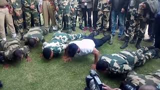 Vidyut Jamwal Workout with BSF Jawan Stuntexercise with indian soldier vidyutjamwaldietplan [upl. by Nodnelg]