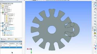 parametric pseudo geneva wheel animated in TFlex CAD [upl. by Meador315]