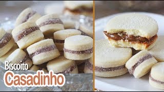 BISCOITO CASADINHO  COM RECHEIO DE DOCE DE LEITE  DIKA DA NAKA [upl. by Meehan48]