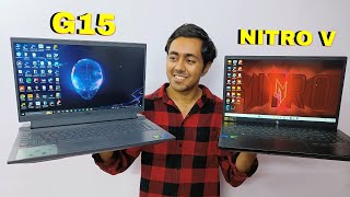 Acer Nitro V vs Dell G15  RTX 4050 VS RTX 3050 Gaming Laptops i5 13th vs 12th GenAmazon Sale 2023 [upl. by Rez]