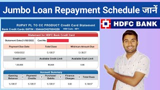 Know HDFC Bank Insta Jumbo Loan Repayment Schedule [upl. by Rizas]