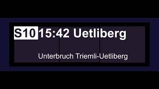 SZU TTS Ansage  Unterbruch Triemli – Uetliberg Sturmschäden [upl. by Derwon]