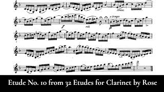 Etude No 10 from 32 Etudes for the Clarinet by Cyrille Rose [upl. by Imoen]