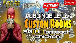 Custom Rooms amp Giveawayspubglive roomshortlivestream1v4howbrandcloseencounter [upl. by Faxan184]