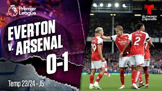 Highlights amp Goals Everton v Arsenal 01  Premier League  Telemundo Deportes [upl. by Enidlarej55]