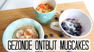 Recept 3 Gezonde Snelle Ontbijt Mugcakes [upl. by Eserahc]