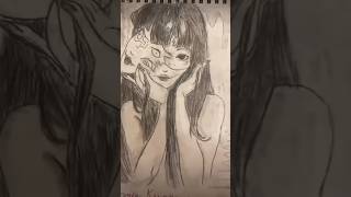 Drawing tomie kawakami🖤👽 drawing tomie [upl. by Winzler513]