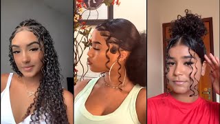 😍✨melhores penteados para cabeloscabelos cacheados crespos e onduladostutorial✨😍 [upl. by Aksoyn]