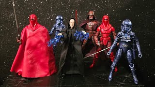 Carbonized Royal Guard amp Force Lightning Emperor Palpatine Plus Tie Fighter Pilot The Black Series [upl. by Bernadine513]