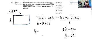 📐 Luglio 2024  Fisica e matematica n° 413  Un lato di una piazza rettangolare misura 25 m più del… [upl. by Evangelia]