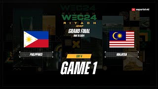 Philippines vs Malaysia GAME 1 IESF World Esports Championship 2024  MAS VS PHI ESPORTSTV [upl. by Tavy]