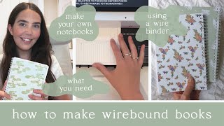 how to make wire bound notebooks and planners at home  diy coil bind how to and what youll need [upl. by Yragerg]