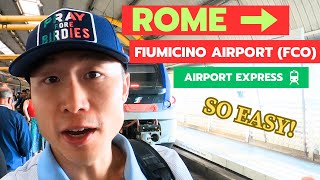 ITALY EASY and INEXPENSIVE way to get from Rome to Rome Airport [upl. by Yle]