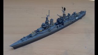 COMPLETED BUILD VINTAGE 1979 MATCHBOX 40165 1700 USS INDIANAPOLIS HEAVY CRUISER CA35 [upl. by Eirahcaz623]