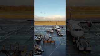 Logan Air ATR Baggage Loading amp An Aer Lingus ATR In View  Edinburgh Aviation Aircraft [upl. by Maggs438]