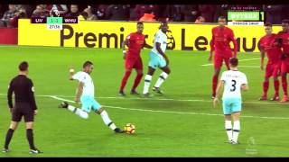 Dimitri Payet Nice Free Kick Vs Liverpool ByGoGoli [upl. by Airrat]