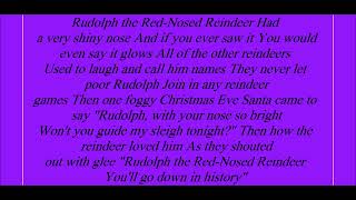 Rudolph The Red Nosed Reindeer Lyrics [upl. by Negeam620]