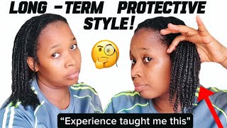 Watch this before deciding on a protective style  Mini Braids For Natural Hair Growth [upl. by Roon]