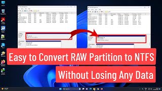 Easy to Convert RAW Partition to NTFS Without Losing Any Data  How to RAW to NTFS No Data Loss [upl. by Sillad]