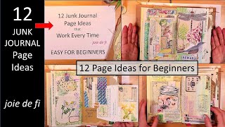 12 Junk Journal PAGE IDEAS That Work Every Time ✅ Easy For Beginners [upl. by Gustave]