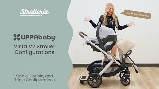 UPPAbaby Vista V2 Configurations How to Turn the Vista into a Single Double and Triple Stroller [upl. by Yauq]