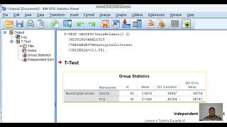 7 Uji Parametrik Independent Samples T Test [upl. by Gunn]