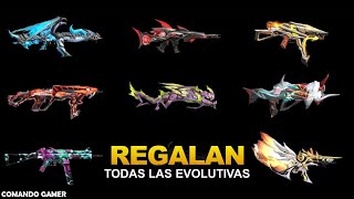 GARENA REGALA todas las ARMAS EVOLUTIVAS en FREE FIRE MAXIADAS [upl. by Dam798]