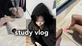 STUDY VLOG📓 getting accepted to uni real talk plan with me new planner studying at home [upl. by Engleman554]