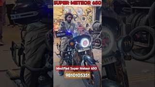 Super Meteor 650 Modification 🔥  Wind Deflector ⚡️  Fog Lights  Head light  Hand protector ✨️ [upl. by Joanne]