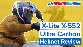 XLite X552 Ultra Carbon adventure motorcycle helmet review  Sportsbikeshop [upl. by Nira]