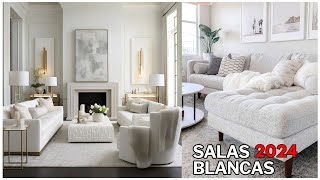 70 Salas Modernas Blancas 👌  Tendencias En Diseño De Interiores [upl. by Ahsekin]