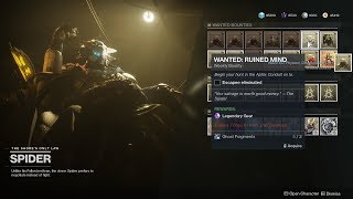 WANTED Ruined Mind Location Spider Bounty Destiny 2 Forsaken [upl. by Ojoj]