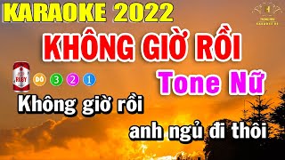 Không Giờ Rồi Karaoke Tone Nữ Nhạc Sống Dễ Hát Nhất 2022  Trọng Hiếu [upl. by Yelwah]