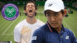 Yoshihito Nishioka VS Nuno Borges  Wimbledon 2024 [upl. by Deuno]