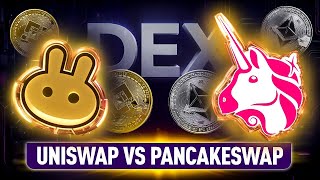 Uniswap amp PancakeSwap Explained Low Fees or High Volume DeFi Showdown [upl. by Ihcas171]