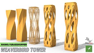 Grasshopper Tutorial weaverbird TOWER DESIGN [upl. by Yetsirhc]